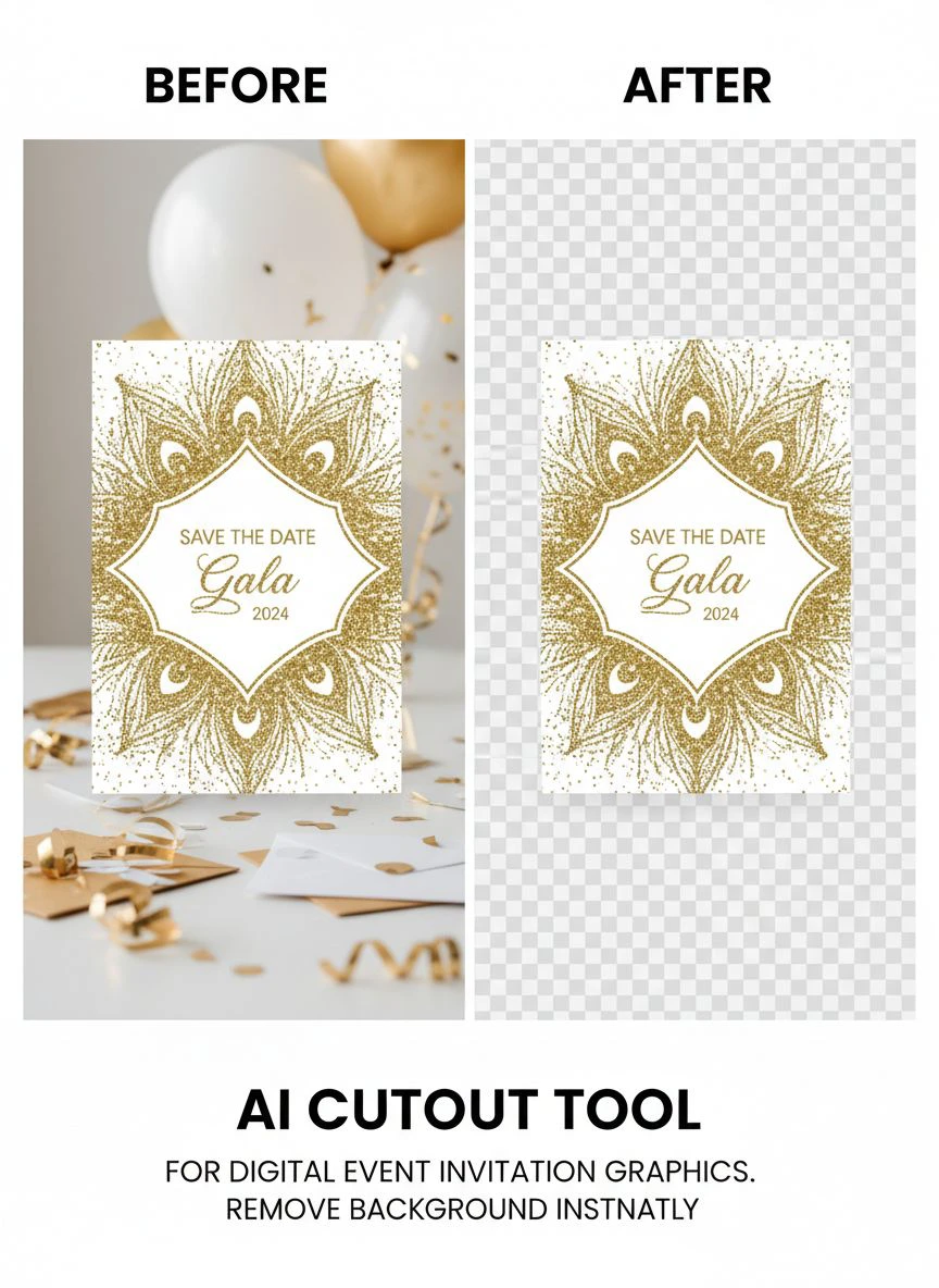 ai cutout tool for digital event invitation graphics - Professional Guide